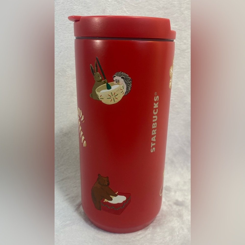 Starbucks 2025 Holiday Red Gingerbread Cookie SS Tumbler NWOT